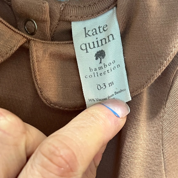 Kate Quinn bamboo Peter Pan collar bubble onesie and matching headband 0-3 mo - Picture 4 of 4